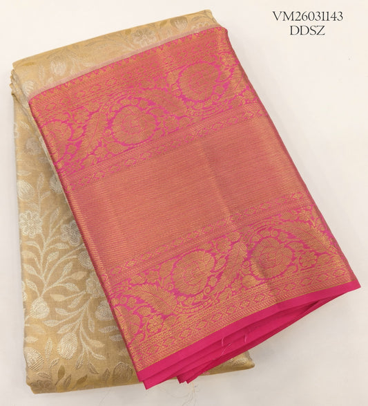Harvest Gold Tissue Silk Saree
