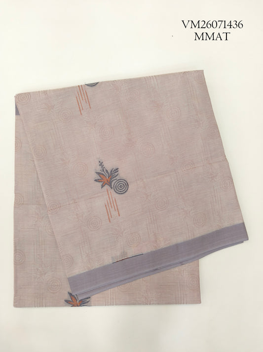 Grey Olive Handloom Cotton Saree