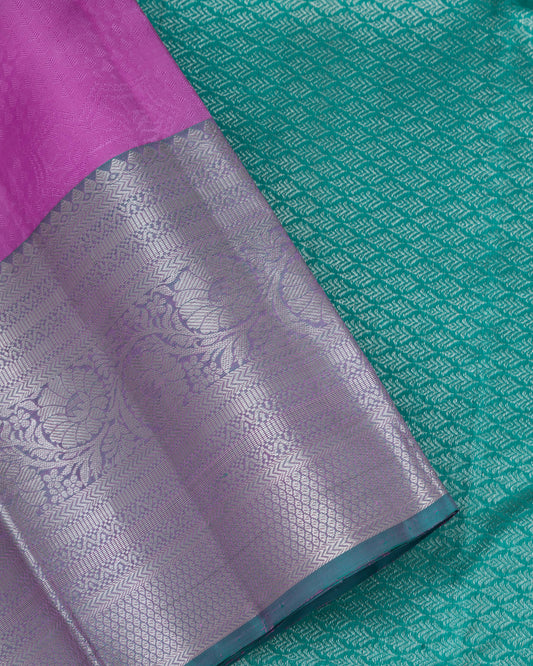 PURPLISH PINK COLOUR KANCHIPURAM TRADITIONAL SILK SAREE