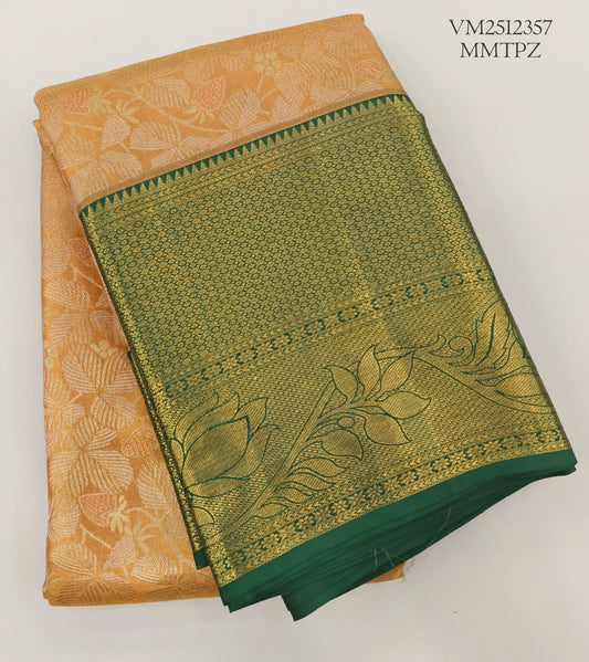 Persian Orange Tissue Silk Saree