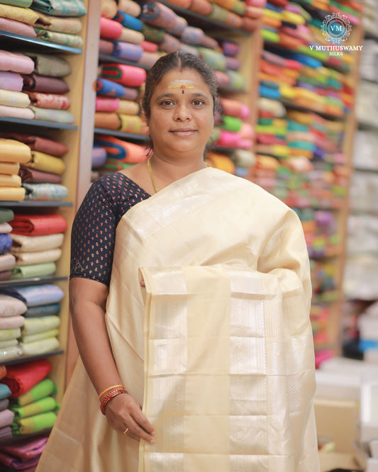 SANDAL - KANCHIPURAM TRADITIONAL SILK SAREE