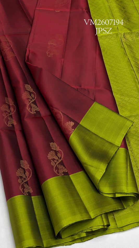 Persian Plum Handloom Soft Silk Saree