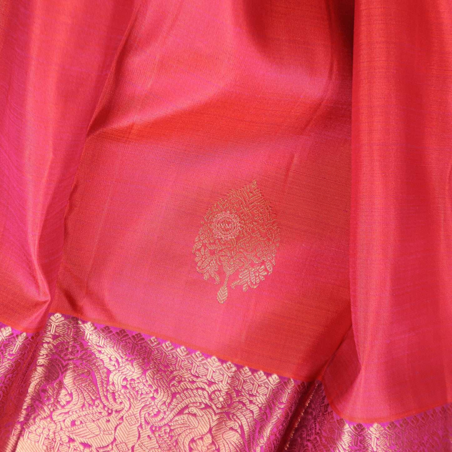 VM23071894 Red with Light Violet Wedding silk saree
