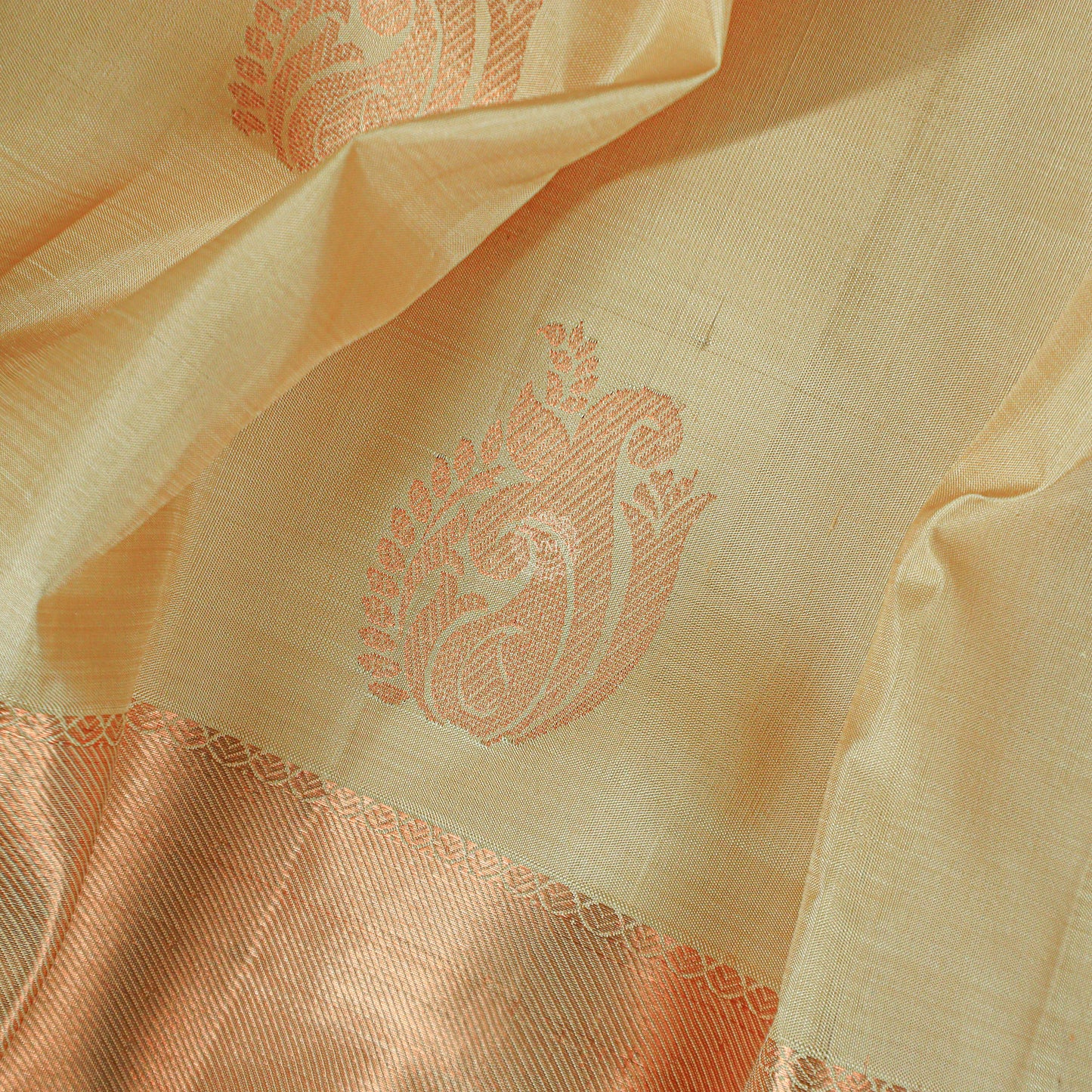 VM23071367 Sandal with light Brown Wedding silk saree