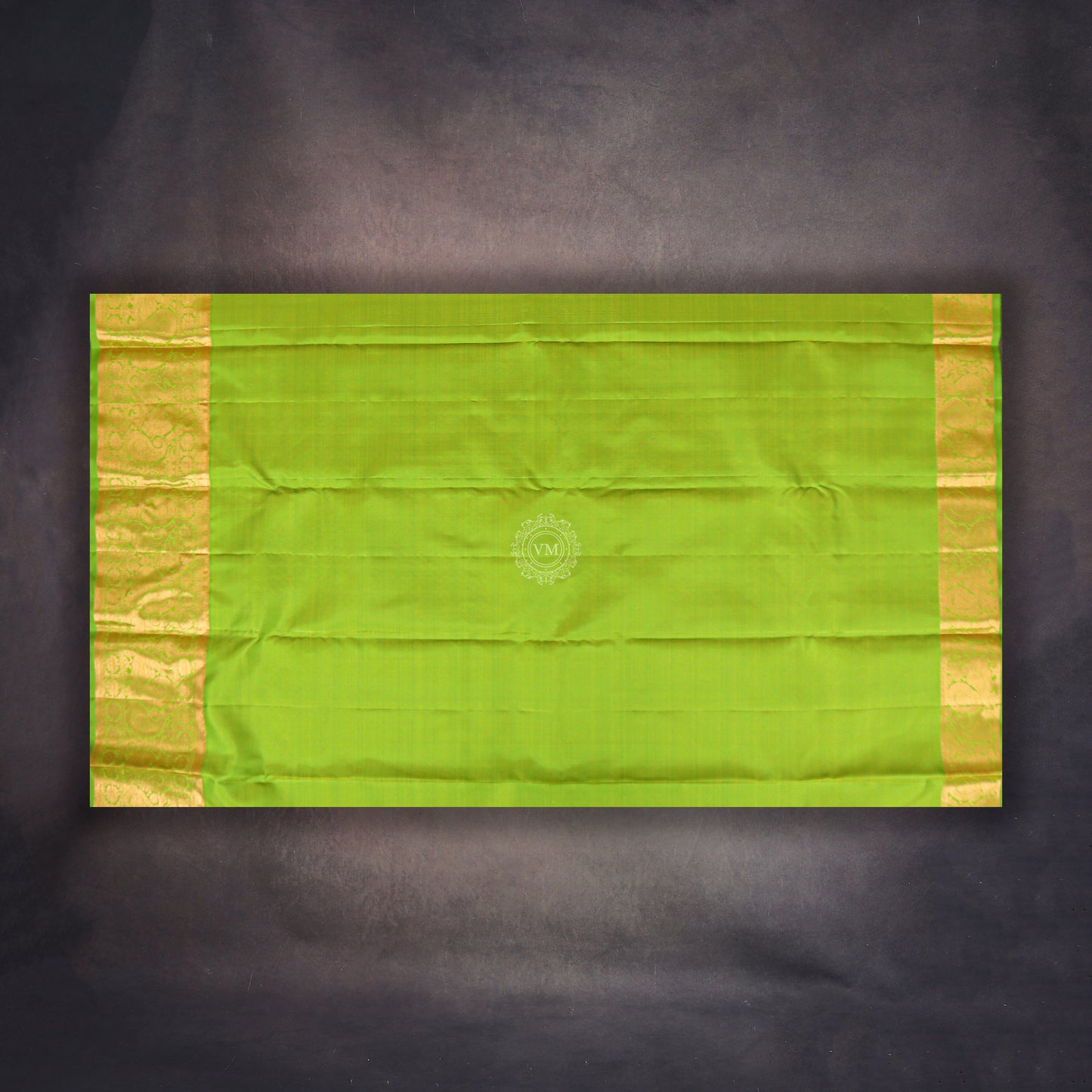 VM23071375 Green with Light gold Wedding silk saree