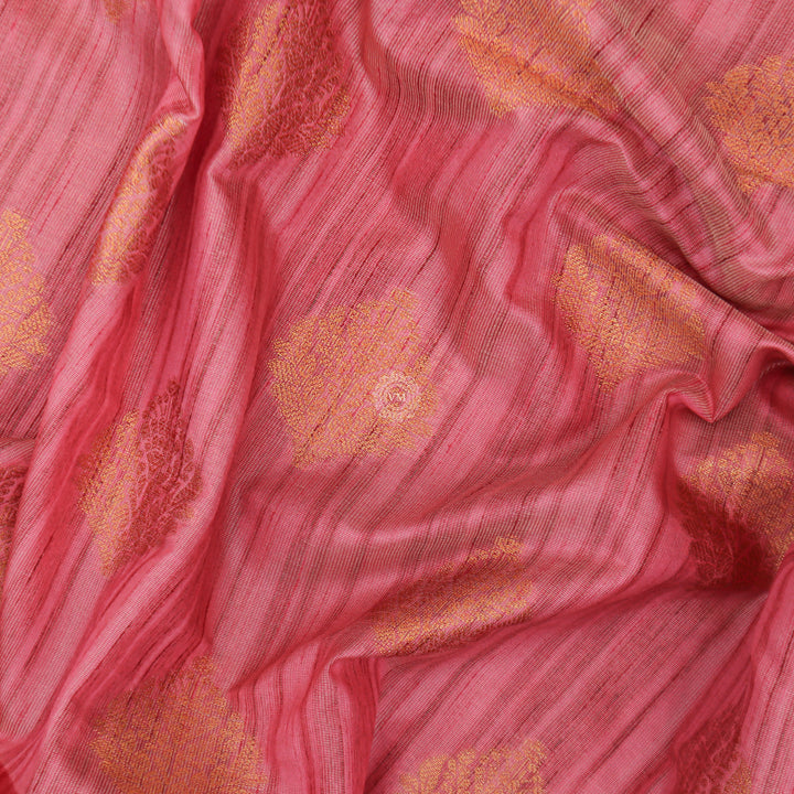 VM23082581 Pinkish red with orange Semi soft silk saree