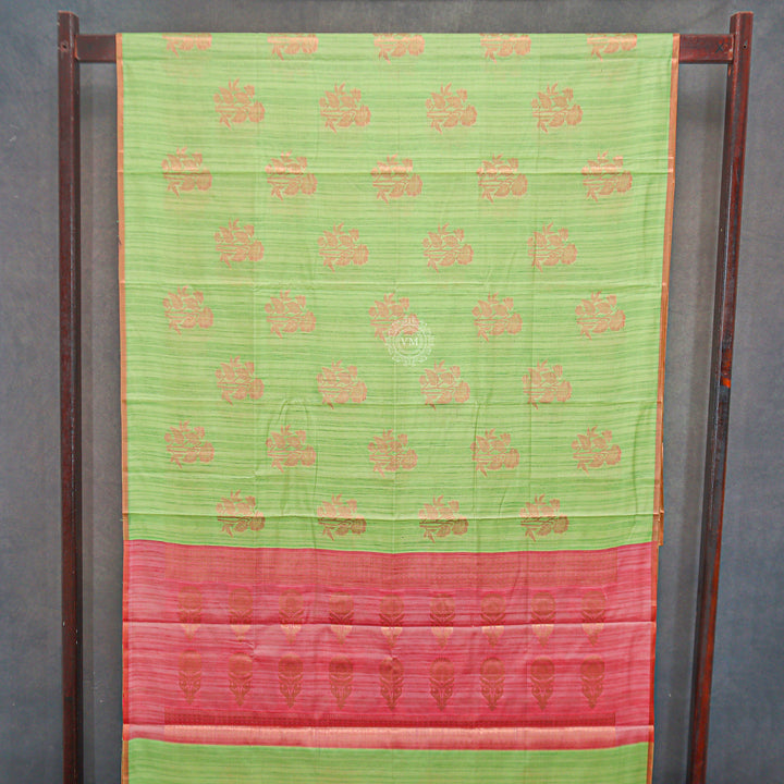VM23082605 Greenish with Semi soft silk saree