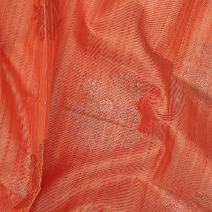 VM23082575 Orange with Light red Semi soft silk saree