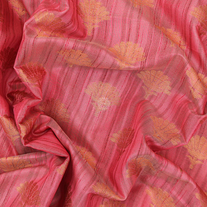 VM23082595 Reddish pink with Light orange Semi soft silk saree
