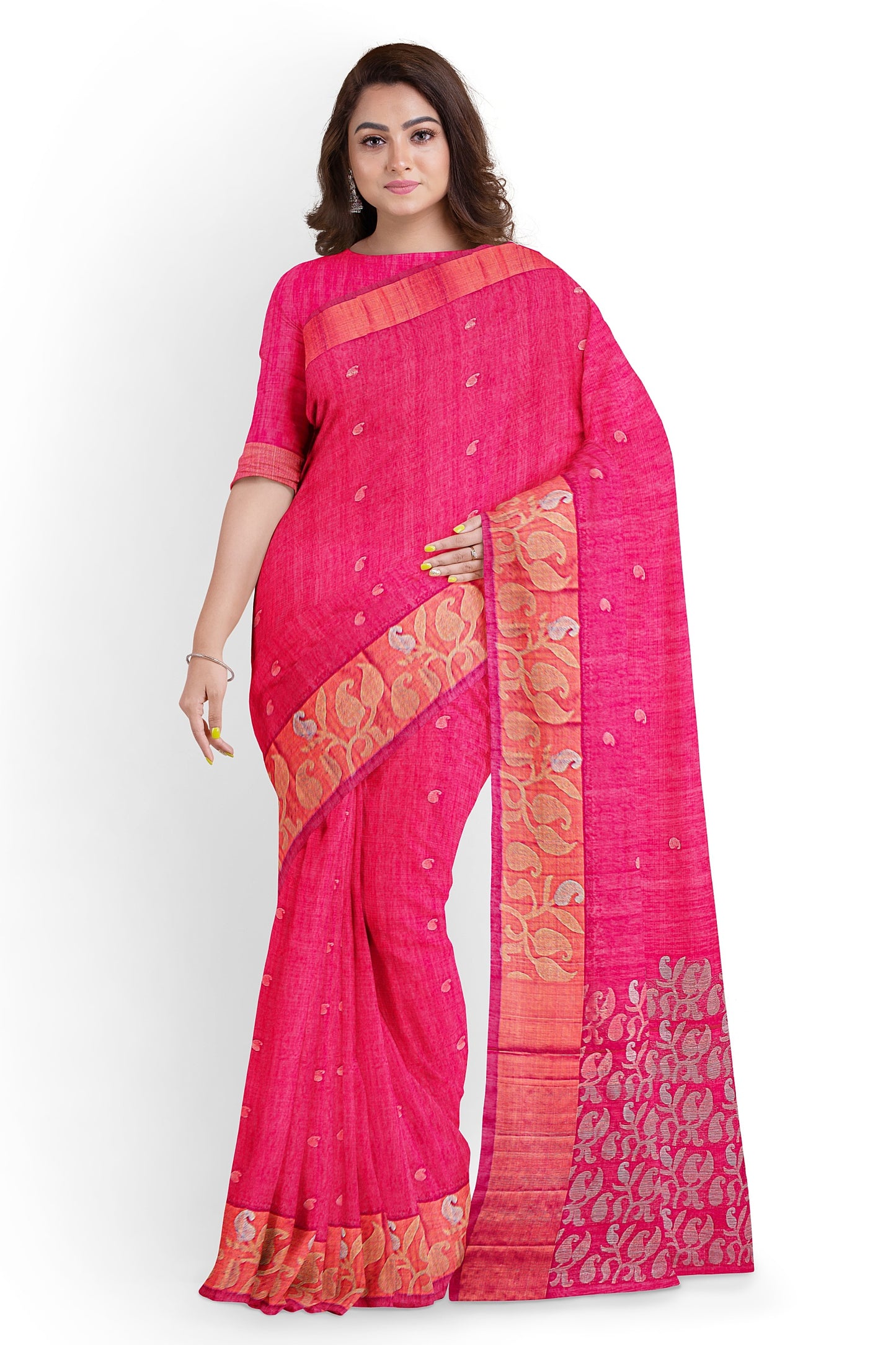 VM rani pink handloom silk cotton VM2301014