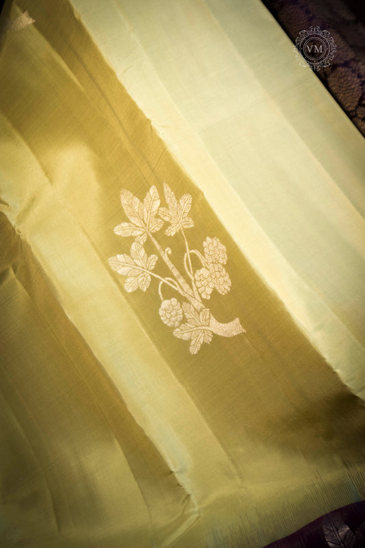 Goldenrod Yellow Handloom soft silk saree