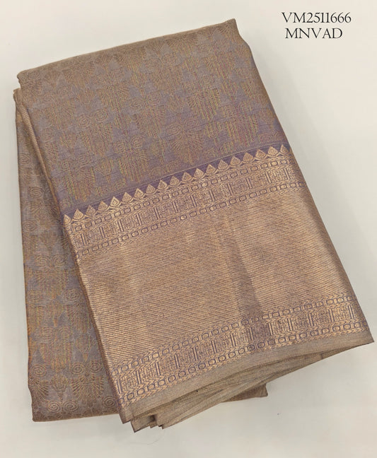 Grey Tissue Silk Saree