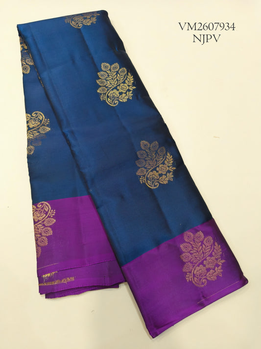 Lapis Blue Semi Silk Saree