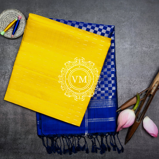 VM22074501 Maambalam colored Soft Silks Saree with rain drop design