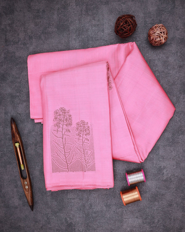 PINK PEARL COLOUR KANCHIPURAM TRADITIONAL SILK SAREE