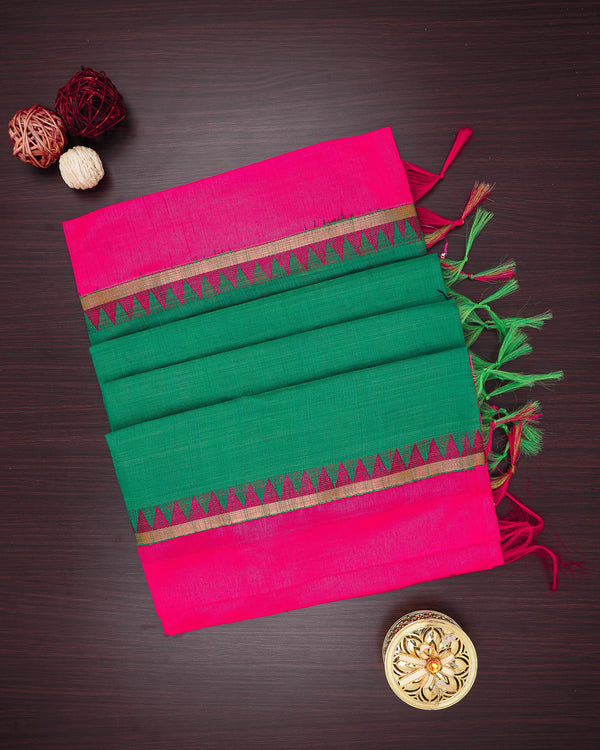 Cotton saree green colour