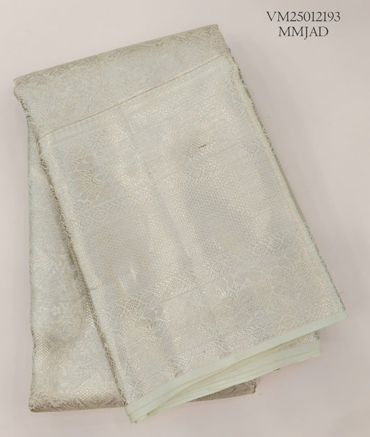 Grey Olive Tissue Silk Saree