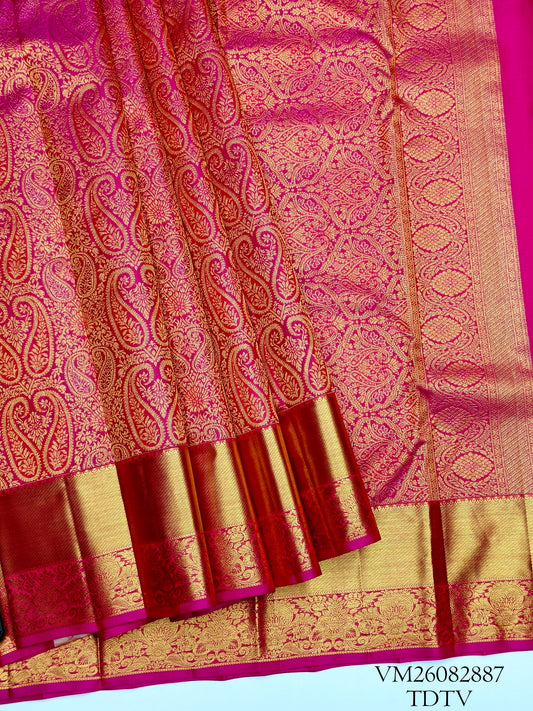 Pink Traditional Silk Saree
