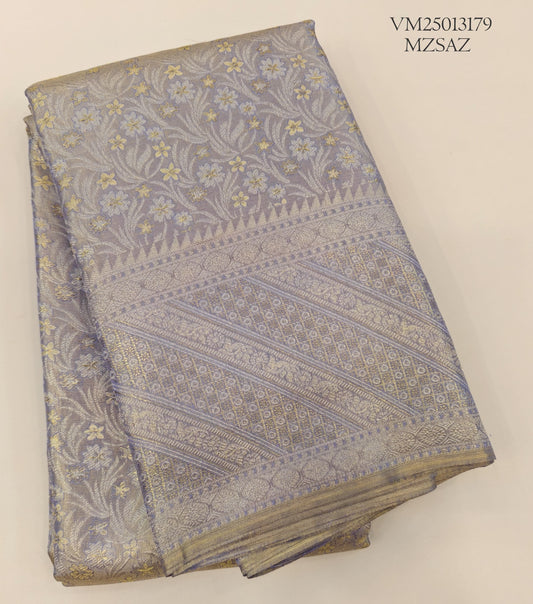 Lemon Grass Tissue Silk Saree