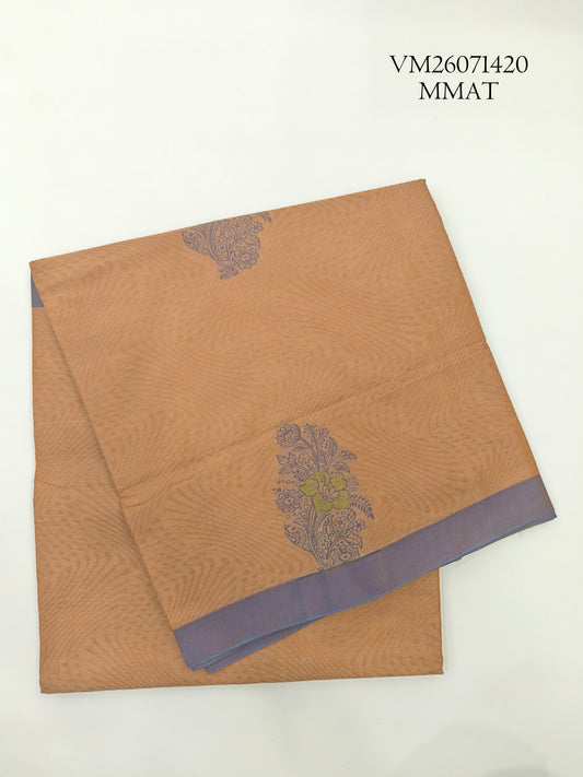 Sand Brown Handloom Cotton Saree
