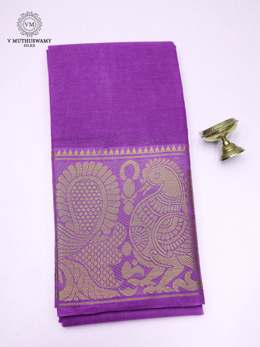 Madurai Sungudi Cotton Saree - Lavender