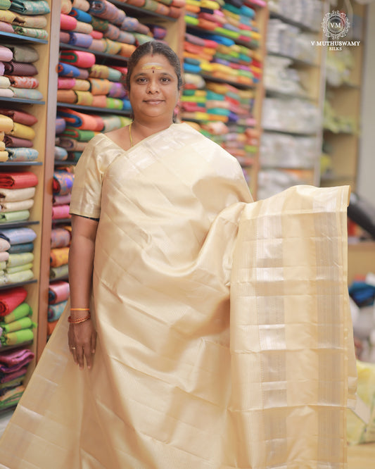 SANDAL - KANCHIPURAM TRADITIONAL SILK SAREE