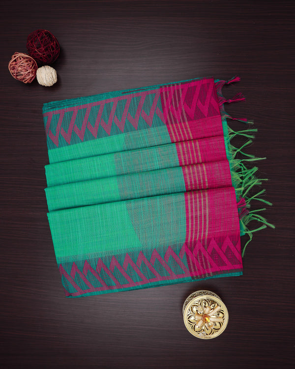 Cotton saree green colour