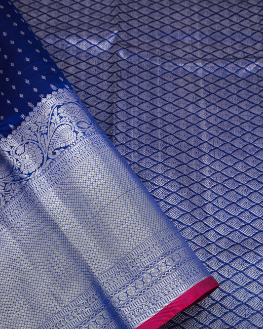 DARK ROYAL BLUE COLOUR KANCHIPURAM TRADITIONAL SILK SAREE