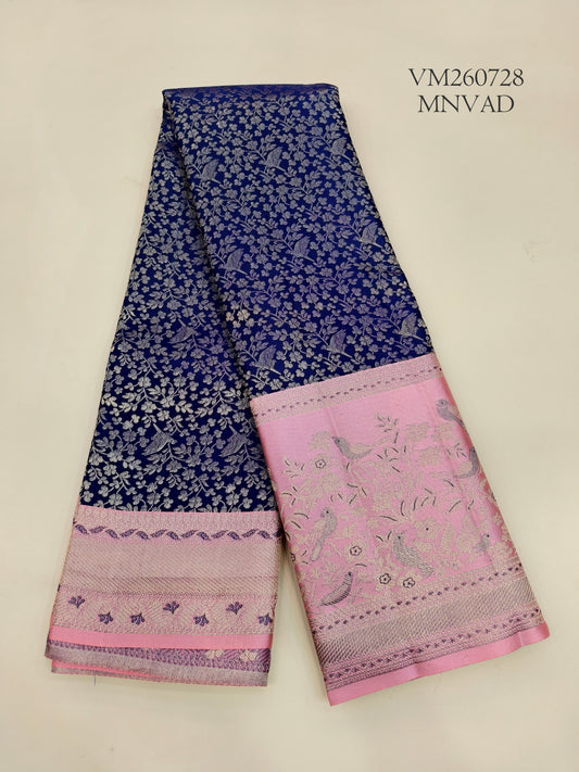 Navy Wedding Silk Saree