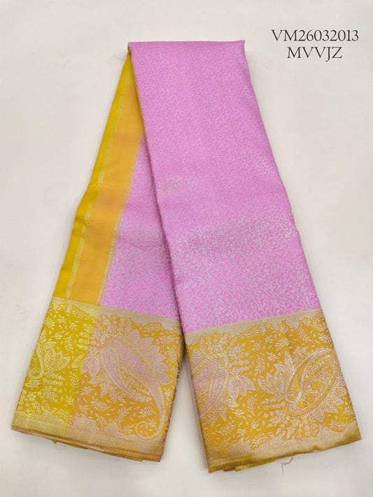 Pastel Violet Wedding Silk Saree