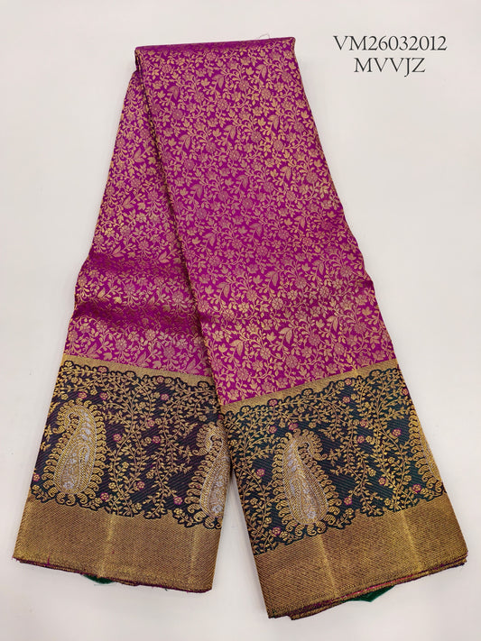 Rich Purple Wedding Silk Saree