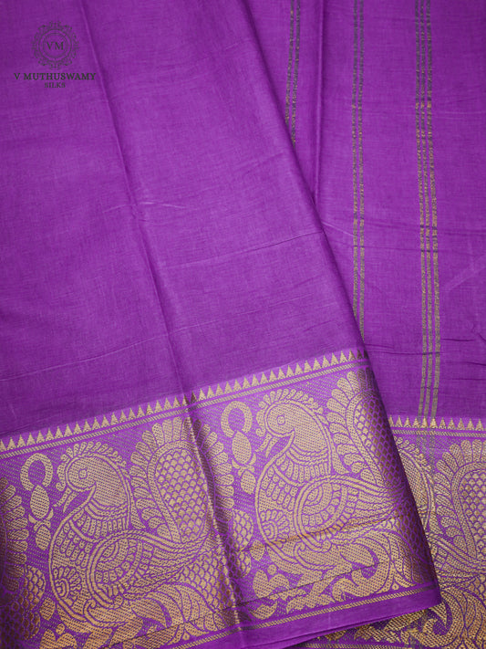 Madurai Sungudi Cotton Saree - Lavender