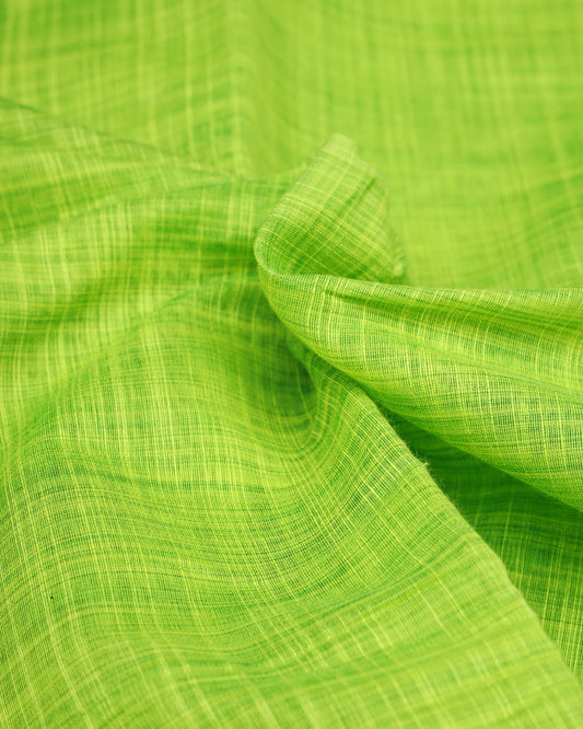 Cotton saree parrot green colour