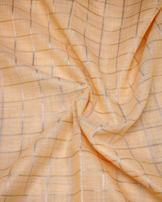 Linen cotton saree desert sand colour