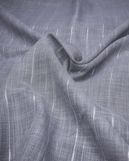 Linen cotton saree grey