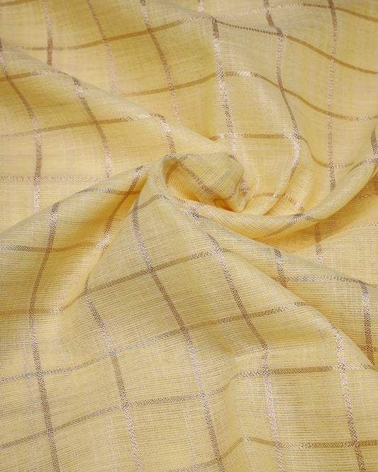 Linen cotton saree peach orange