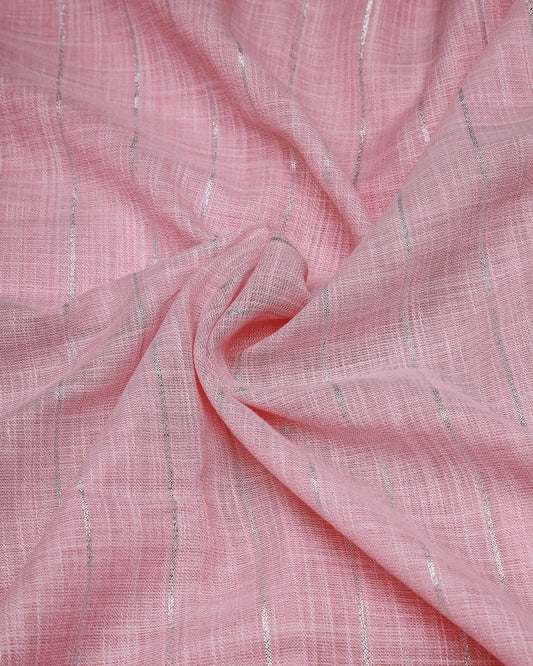 Linen cotton saree pink colour