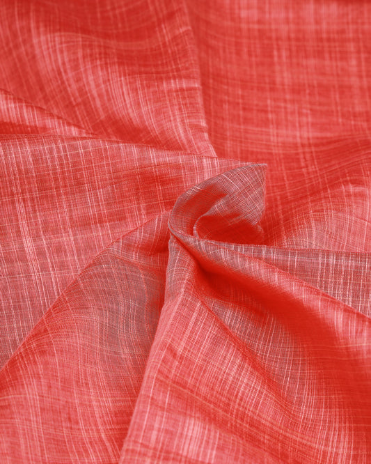 Cotton saree pale red colour