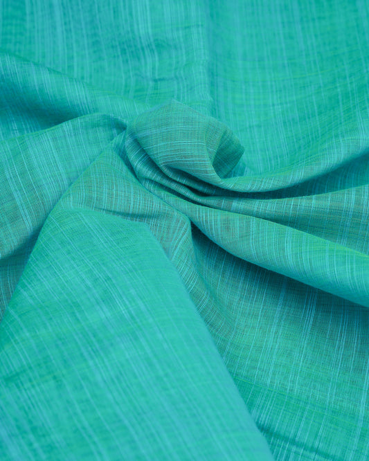 Cotton saree peacock green colour