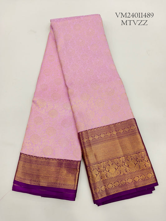 Lavender Wedding Silk Saree