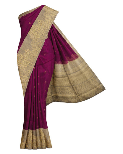 MAROON WITH SANDEL COLOUR SOFT SILK SAREE