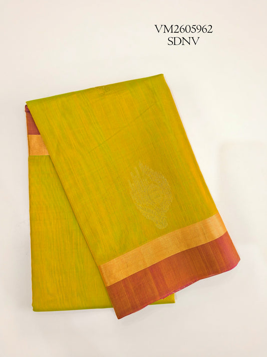Muddy Yellow Silk Cotton Saree