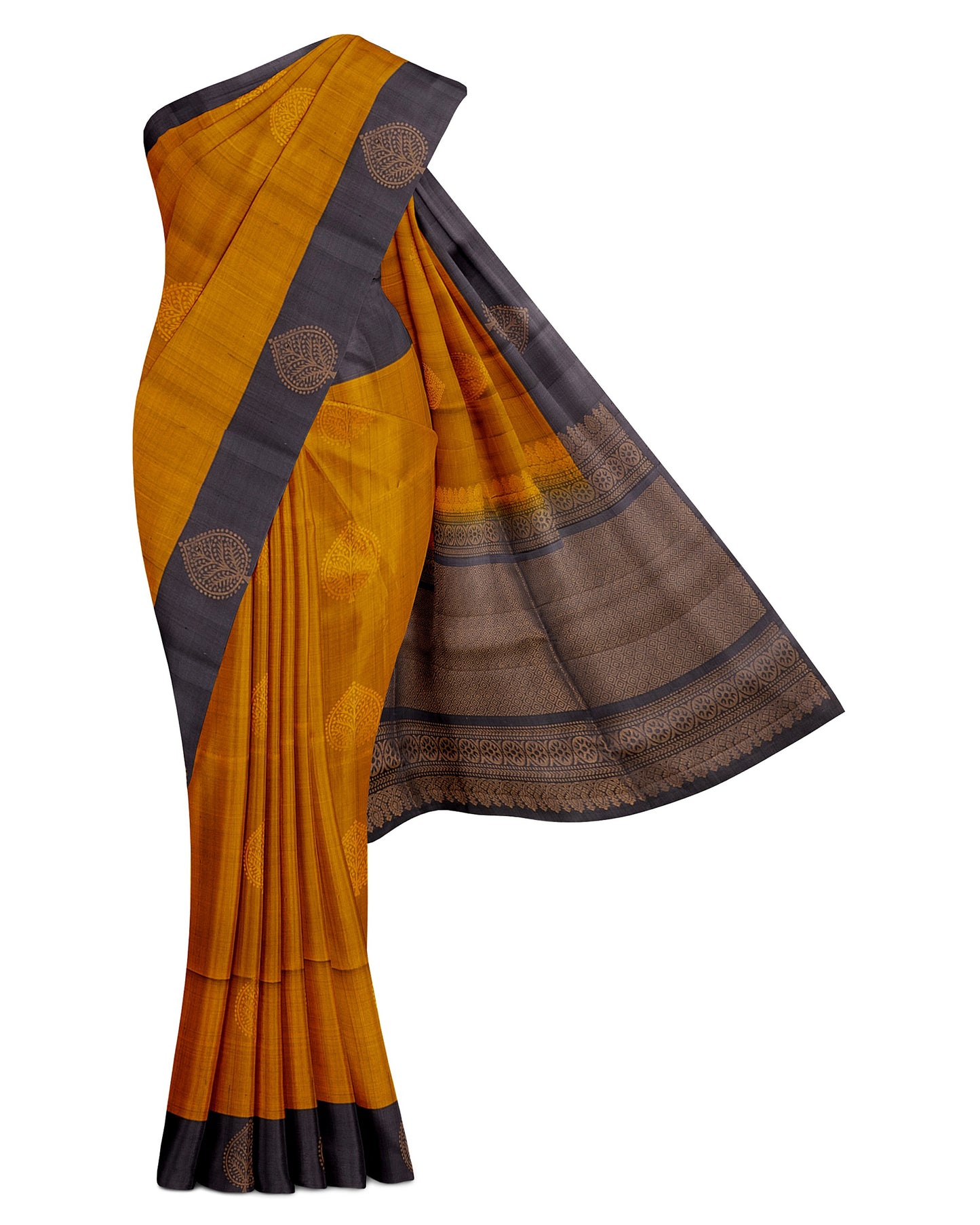 MUSTARD COLOUR SOFT SILK