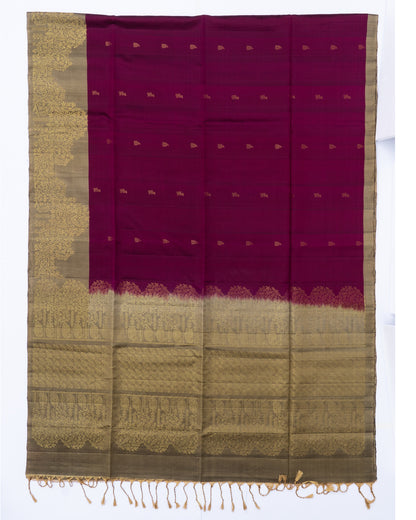 MAROON WITH SANDEL COLOUR SOFT SILK SAREE