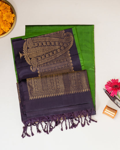 GREEN COLOUR SOFT SILK SAREE