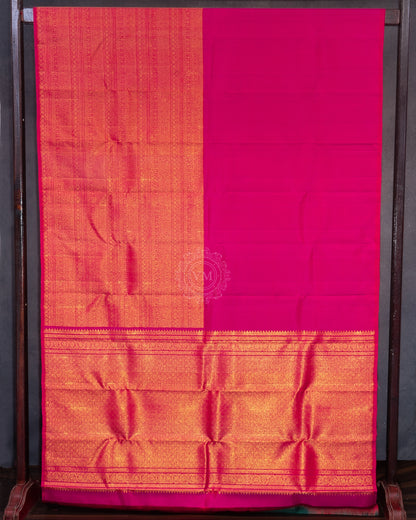 PINK COLOUR KANCHIPURAM TRADITIONAL SILK SAREE