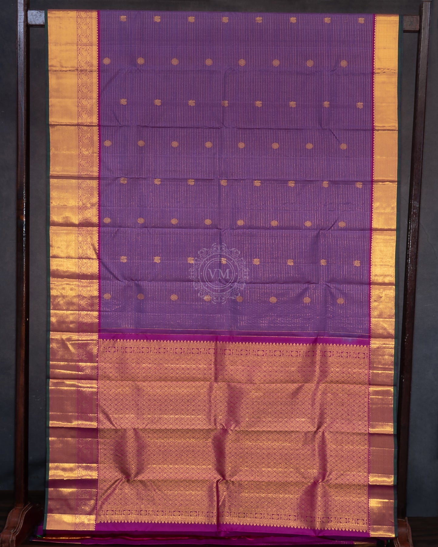 VIOLA PURPLE COLOUR KANCHIPURAM TRADITIONAL SILK SAREE