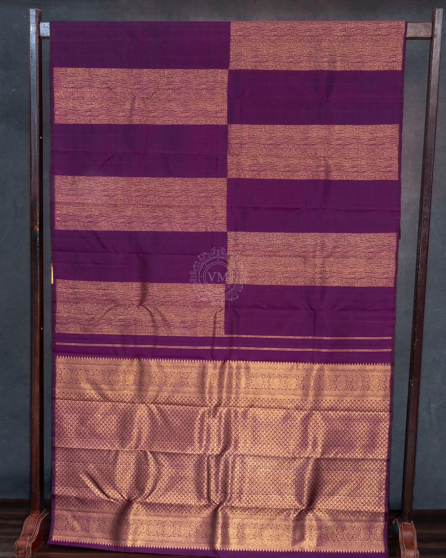 GRAPE PURPLE COLOUR KANCHIPURAM LIGHT WEIGHT SILK SAREE