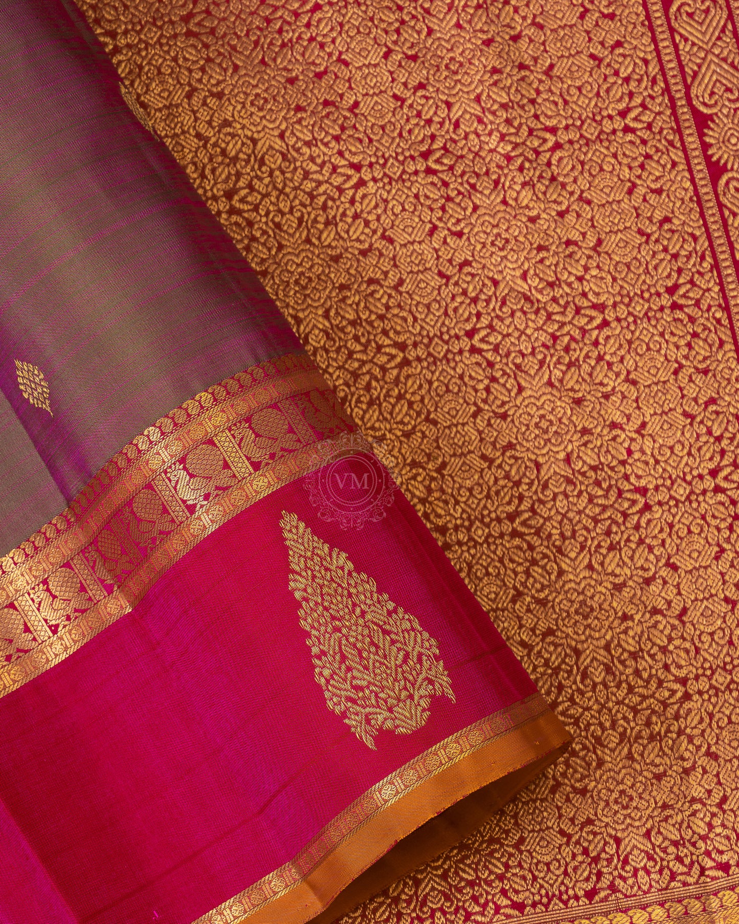 BROWN BEAR COLOUR KANCHIPURAM TRADITIONAL SILK SAREE