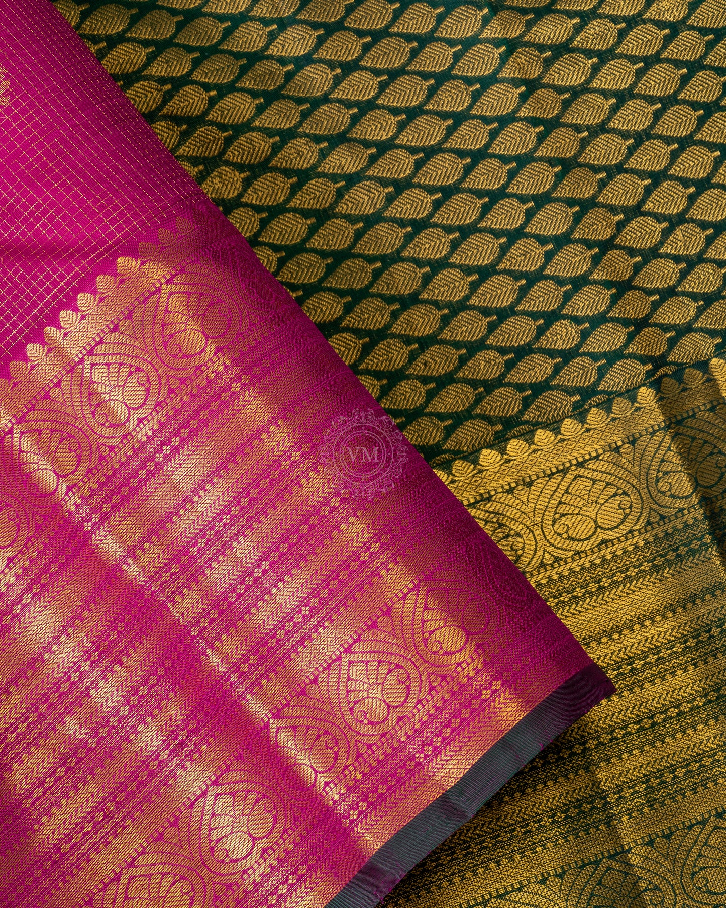 DARK ROSE COLOUR KANCHIPURAM TRADITIONAL SILK SAREE